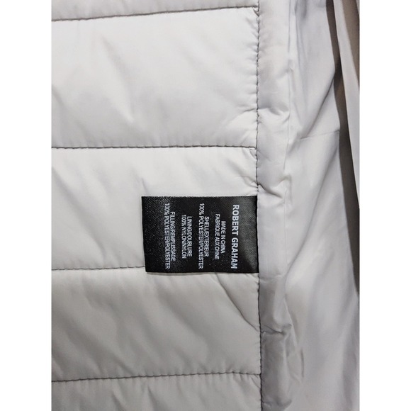 Robert‎ Graham Coat Mens M NEW Devonshire Grey Quilted Dress Single Breasted - Picture 12 of 12